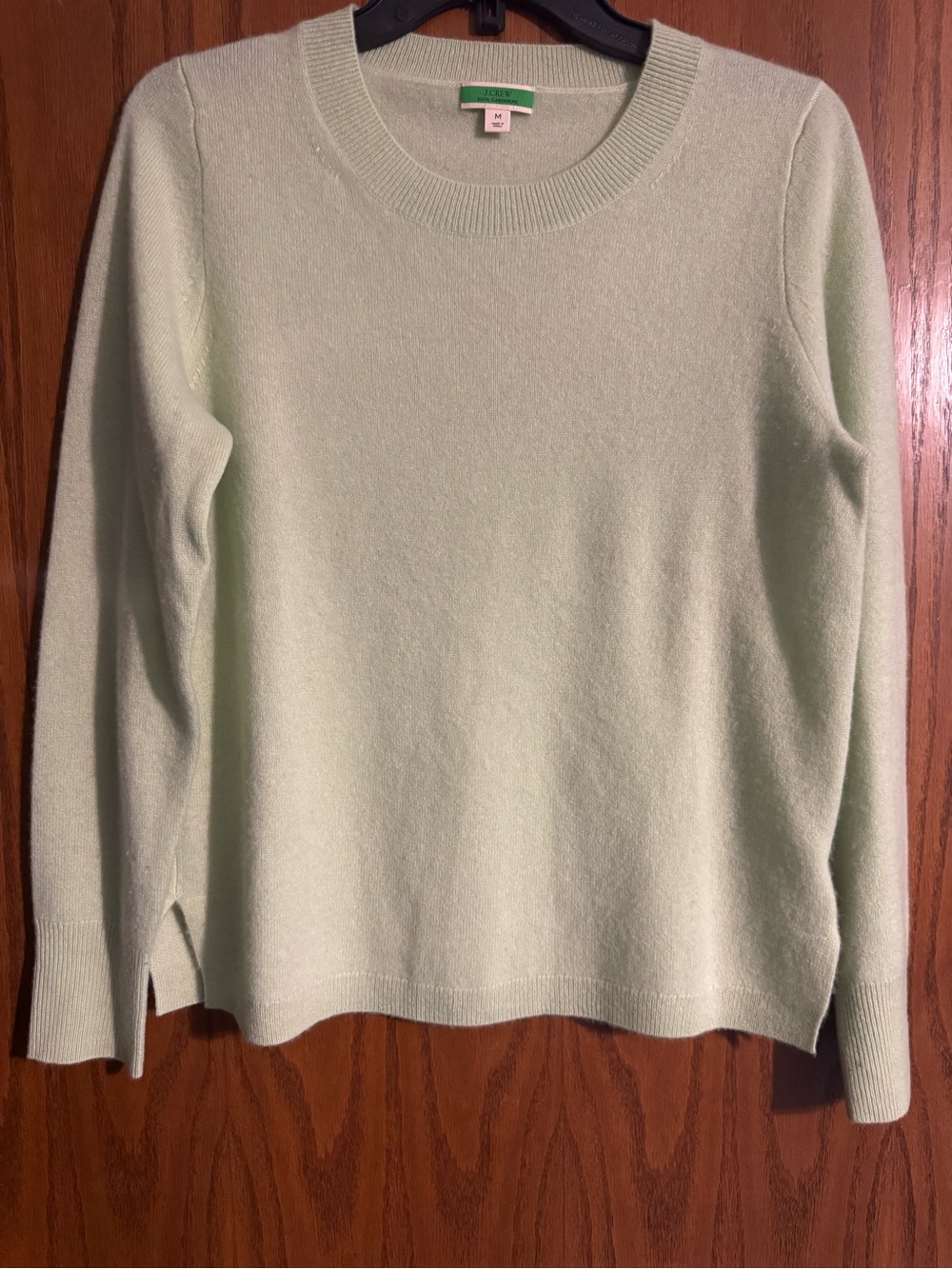J. Crew Light Mint Crewneck Sweater 100% cashmere